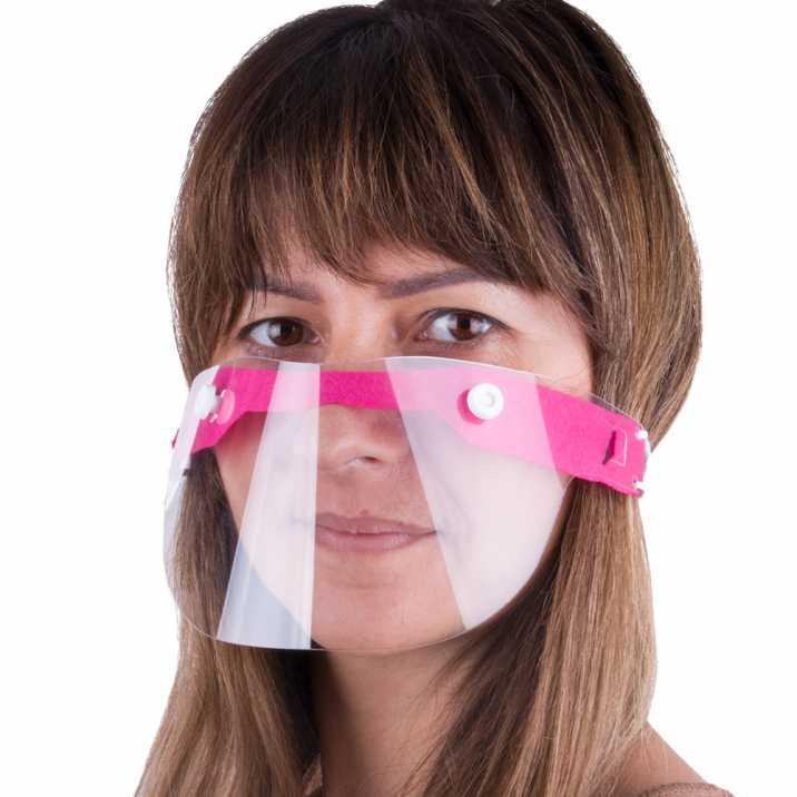 Helmet mini protective mask for mouth and nose reusable universal pink
