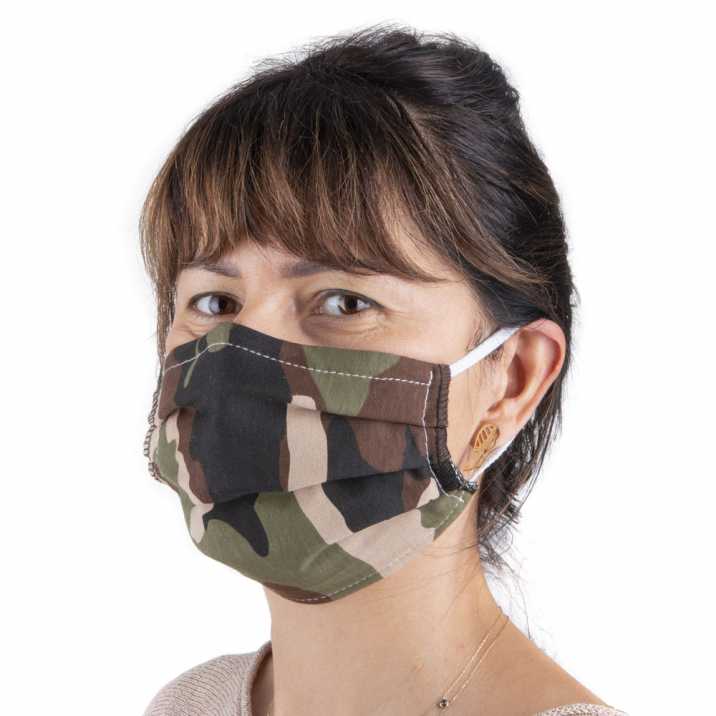 Cotton protective mask with fizelin lining reusable Moro 1pc