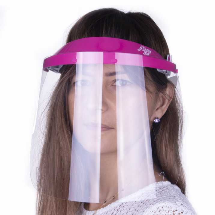 Helmet mask WM PRO tilting ultralight comfortable certified product Polish Dark pink - Gray