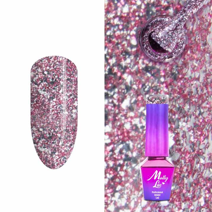 Hybrid lacquer Molly Lac Luxury Limited Gem & Silver Be Insane 5ml No  151