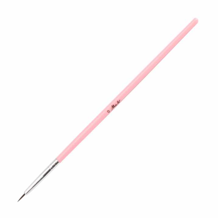 Pędzelek do zdobień różowy plastikowy długość włosia 11mm MollyLac