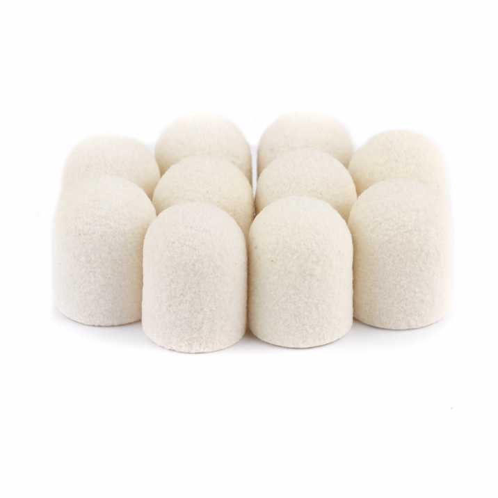 Kapturki do pedicure 13 mm gradacja 150 10 szt Fabric Podo AlleMed Biały White