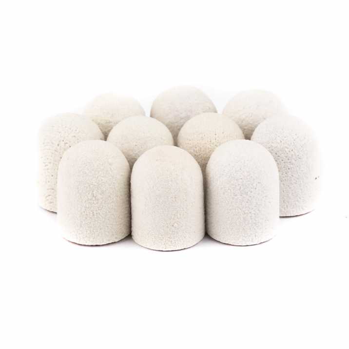 Kapturki do pedicure 13 mm gradacja 240 10 szt Fabric Podo AlleMed Biały White