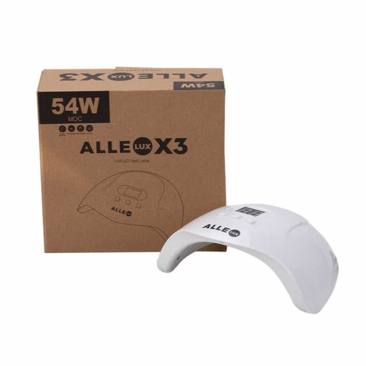Lampa do paznokci UVLED 54W do lakierów hybrydowych AlleLux X3 z kablem USB Biała