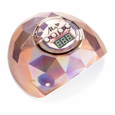 Lampa do paznokci LED 86W do lakierów hybrydowych MollyLux F6 Diament Holograficzne Różowe Złoto Holo Rose Gold