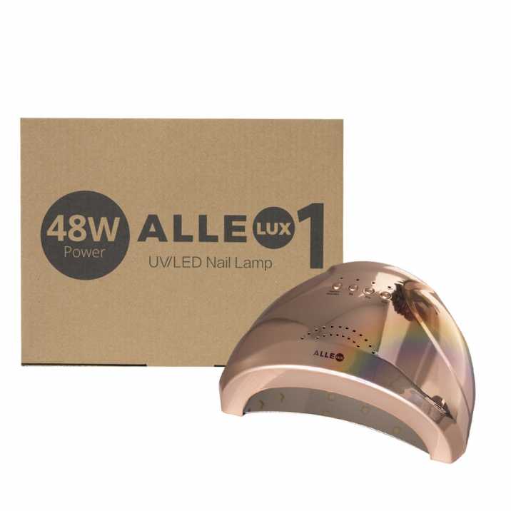 Lampa do paznokci UV/LED 48W do lakierów hybrydowych żelowych AlleLux 1 Holograficzna Złota Holo Gold