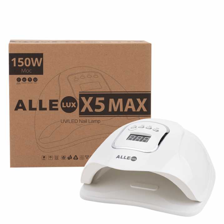 Lampa do paznokci UV/LED 150W do lakierów hybrydowych żelowych AlleLux X5 MAX biała