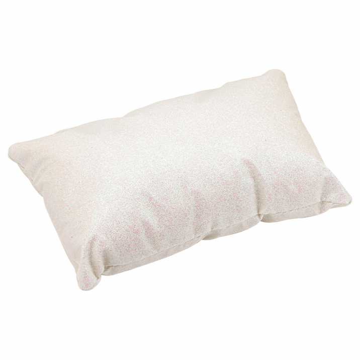 Armrest pillow for manicure glittery white