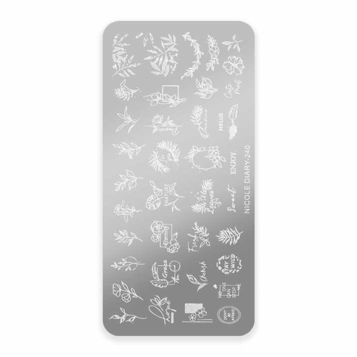 Blaszka do stempli ze wzorkami Nicole Diary Nr 240
