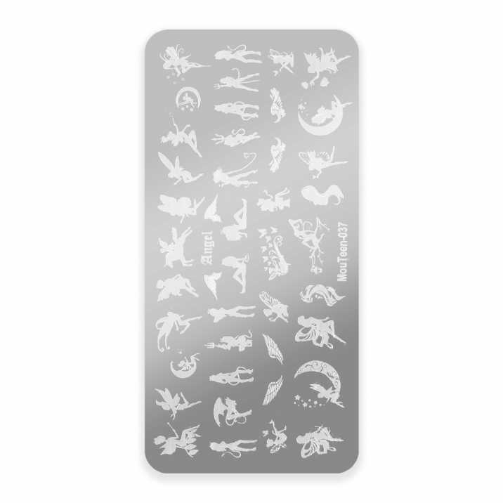 Blaszka do stempli ze wzorkami Mouteen Nr 037