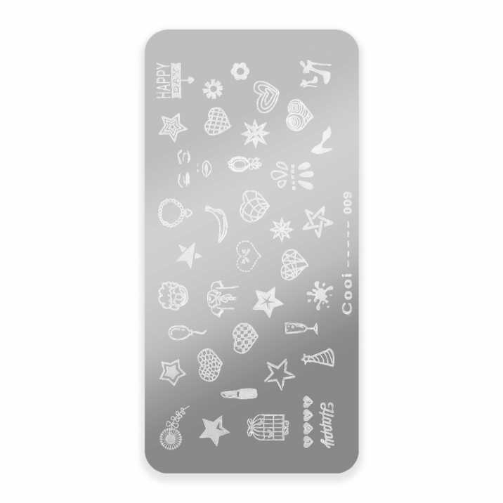 Blaszka do stempli ze wzorkami COOI Nr 009