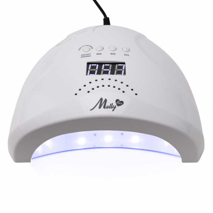 Lampa do paznokci Dual UV/LED 48W Molly Lux 1s do lakierów hybrydowych i żeli biała