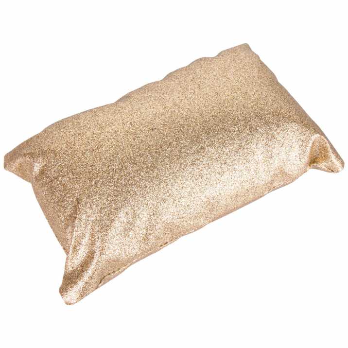 Armrest pillow for manicure glitter gold