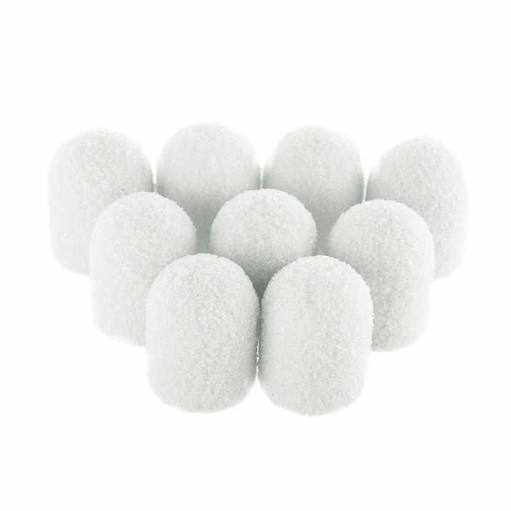 Kapturki do pedicure 7 mm gradacja 80 10 szt Fabric Podo AlleMed Biały White