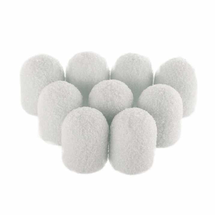 Kapturki do pedicure 7 mm gradacja 60 10 szt Fabric Podo AlleMed Biały White