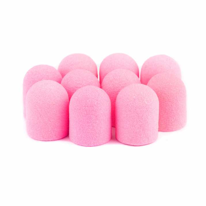 Kapturki do pedicure 7 mm gradacja 60 10 szt Fabric Podo AlleMed Różowy Pink