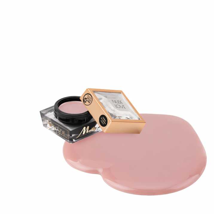 Gel de construction d'ongles sans Hema/di-Hema avec huile d'arbre à thé MollyLac HerbaLine Nude Love by Gosia Kruś 5 g