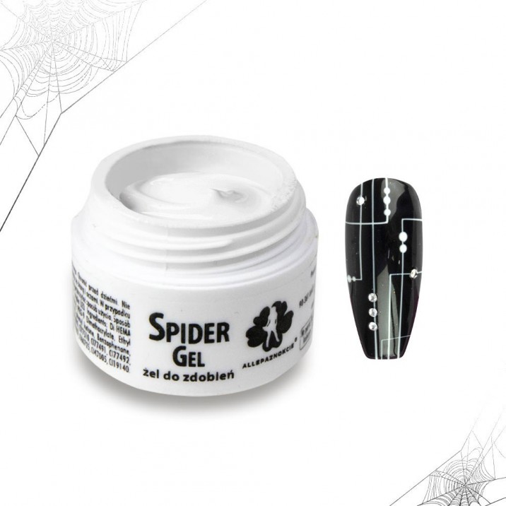 Spider Gel - Gel d'embellissement de précision - blanc/blanc 3 ml