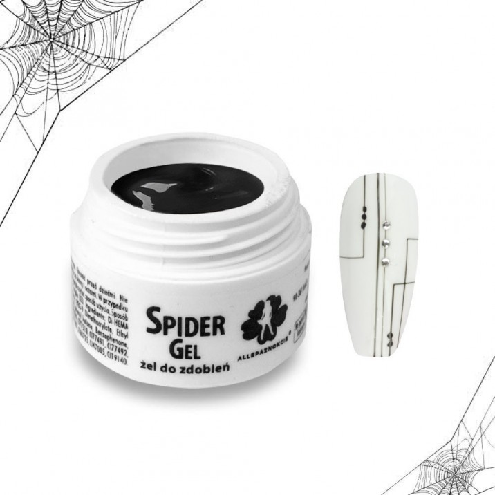 Spider Gel - Gel d'embellissement de précision - Noir/Noir 3 ml