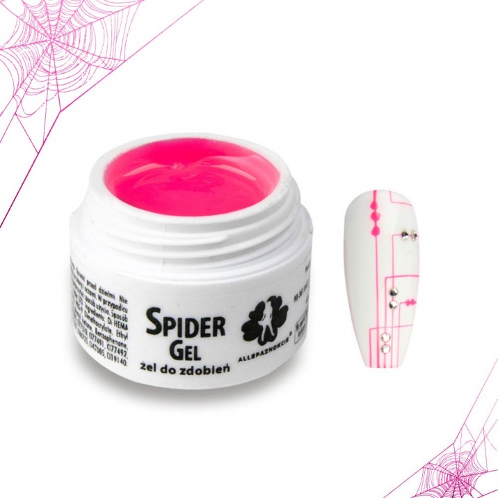 Spider Gel - Gel d'embellissement de précision - Rose/Neon Pink 3 ml