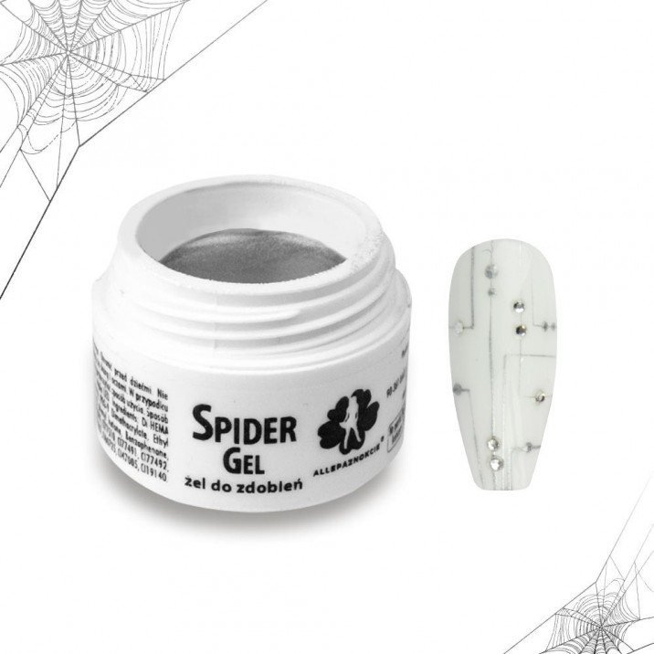 Spider Gel - precision gel for decorations - Silver/ Silver 3 ml