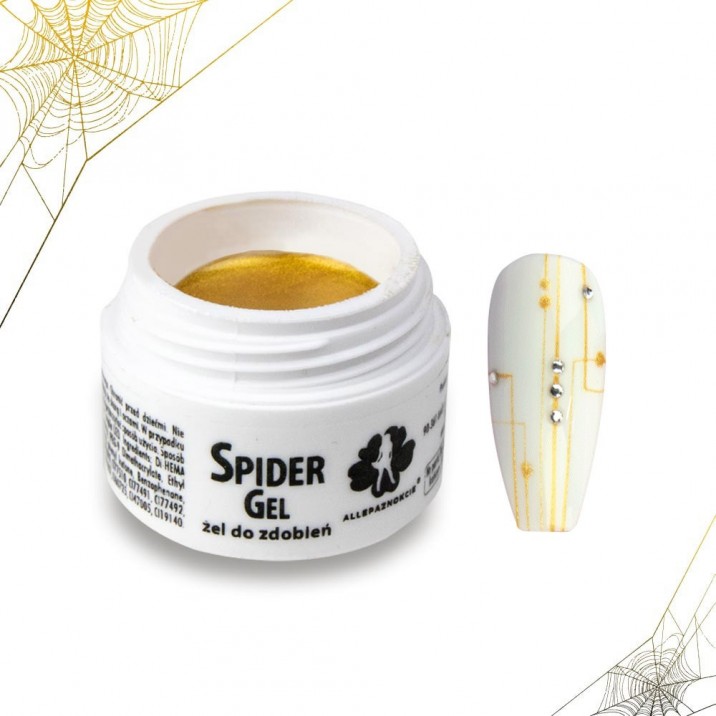 Spider Gel - precyzyjny żel do zdobień - Złoty/Gold 3 ml