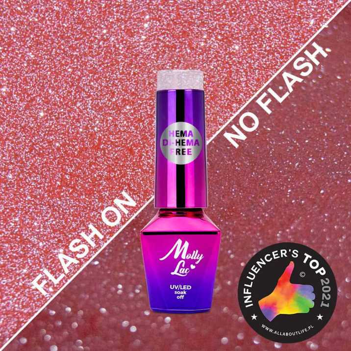 Lakier hybrydowy MollyLac Duo Flashing Lights Everlasting 5 ml HEMA i Di-HEMA free Nr 608