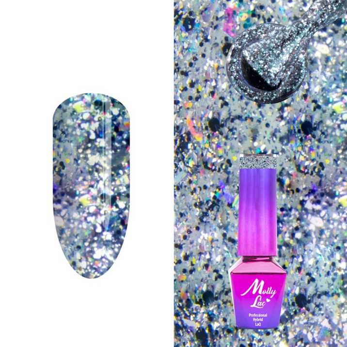 Luxury Limited Gem & Silver Be Glamorous Molly Lac 5 ml Hybrid Lacquer No  158