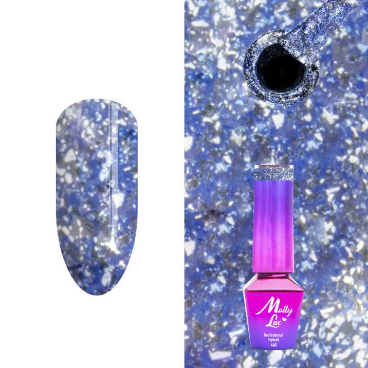 Luxury Limited Gem & Silver Be Unique Molly Lac 5ml Hybrid Lacquer No  154