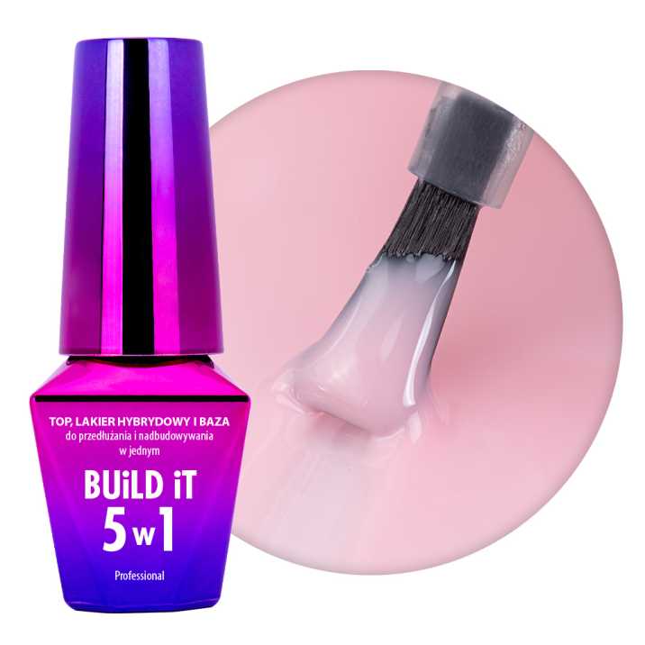 Build it 5in1 base et top coat dans une couleur rose de 10g