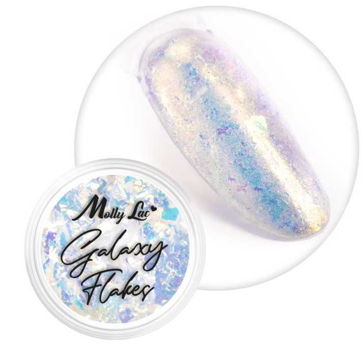Płatki opalizujące do paznokci MollyLac Galaxy Flakes 0,1 g Nr 4