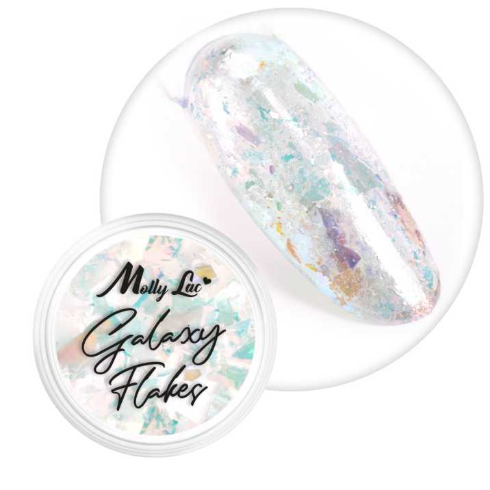 Płatki opalizujące do paznokci MollyLac Galaxy Flakes 0,1 g Nr 6