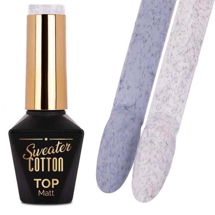 Top matowy no wipe Mollylac Sweater Cotton Top Grey 10g Nr 6