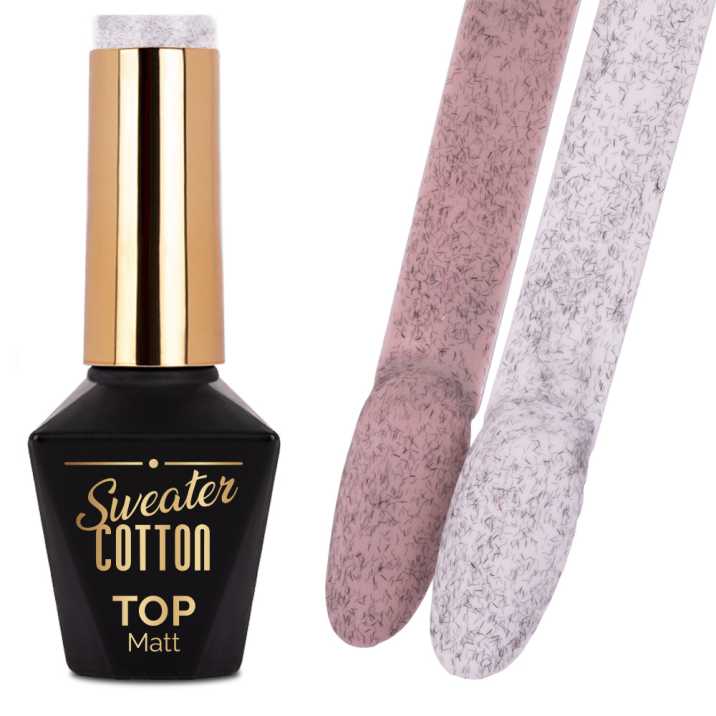 Top matowy no wipe Mollylac Sweater Cotton Top Black 10g Nr 5