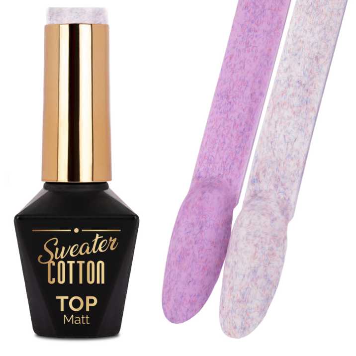 Top matowy no wipe Mollylac Sweater Cotton Top Lilac 10g Nr 4