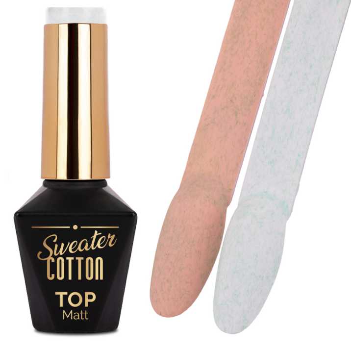 Top matowy no wipe Mollylac Sweater Cotton Top Mint 10g Nr 1