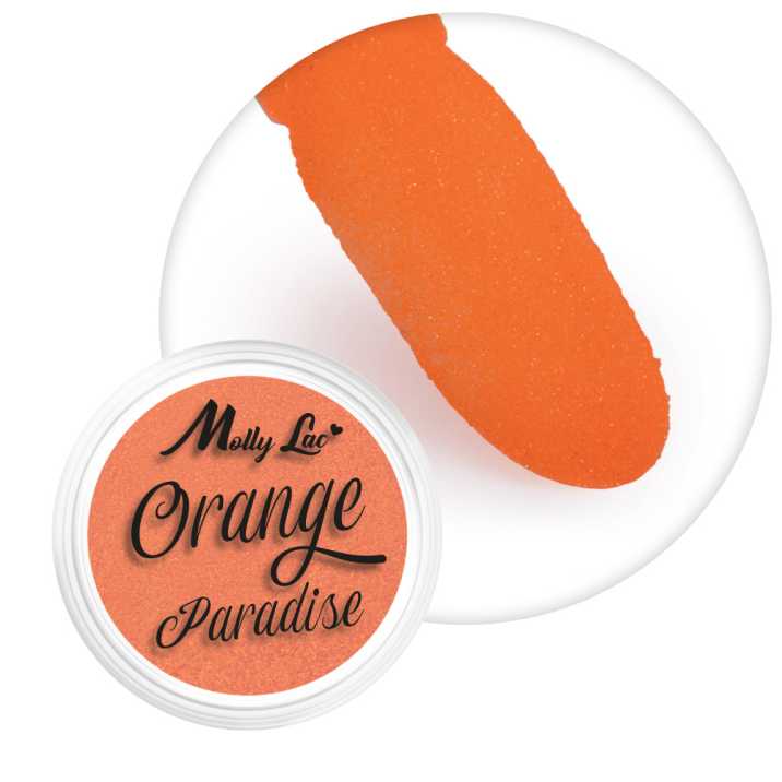 Pyłek do paznokci Orange Paradise MollyLac 1 g Nr 3