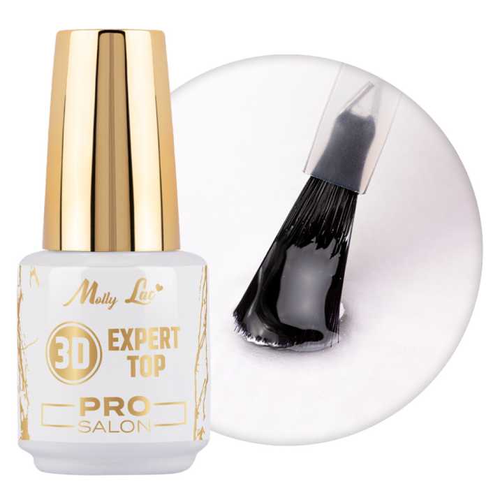 Top 3d Expert Pro Salon MollyLac top do lakierów hybrydowych z przemywaniem 15 g