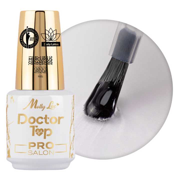 Top nabłyszczający samoregenerujący no wipe bez przecierania Doctor Top Pro Salon MollyLac Clear 15g