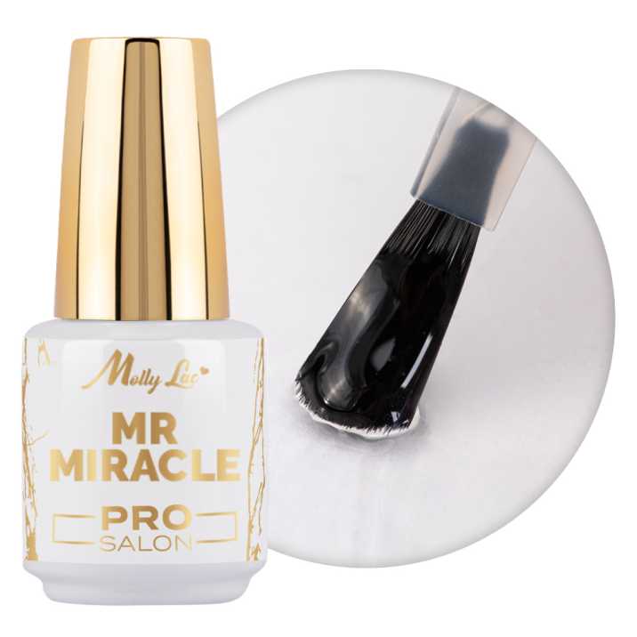 Top no wipe Mr. Miracle Pro Salon MollyLac do lakierów hybrydowych nie przyjmujący pigmentu 15 g