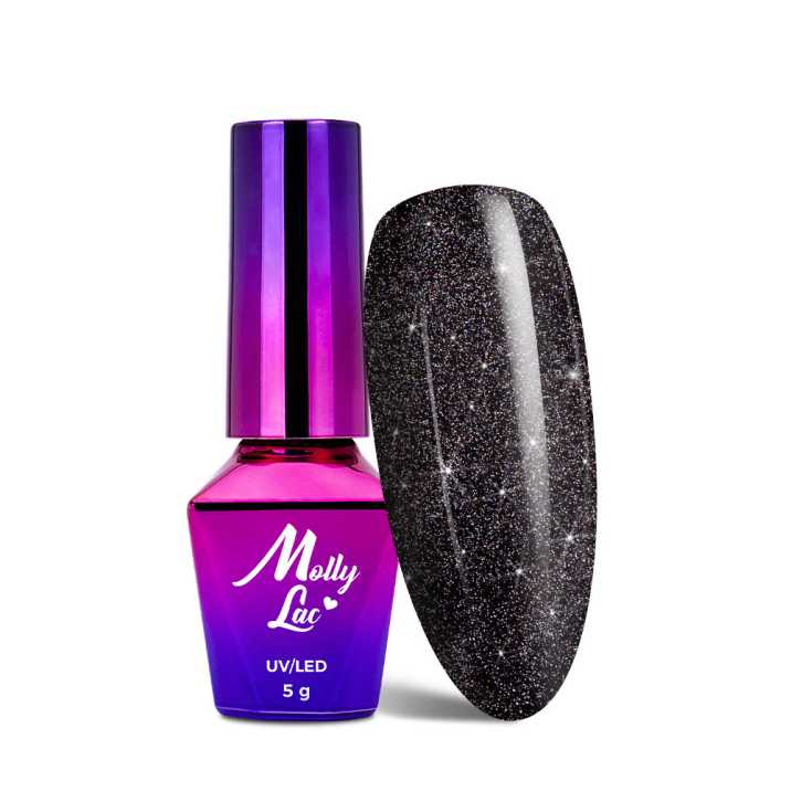 Top no wipe Hollywood MollyLac Star for hybrid lacquers with 5 g particles