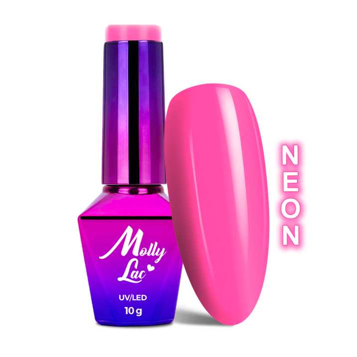 Lakier hybrydowy MollyLac Fancy Fashion Splash Of Pink Neon 10 g Nr 332