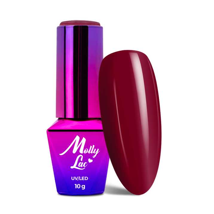 MollyLac Glamour Women Red Lips Hybrid Varnish 10 g No. 9