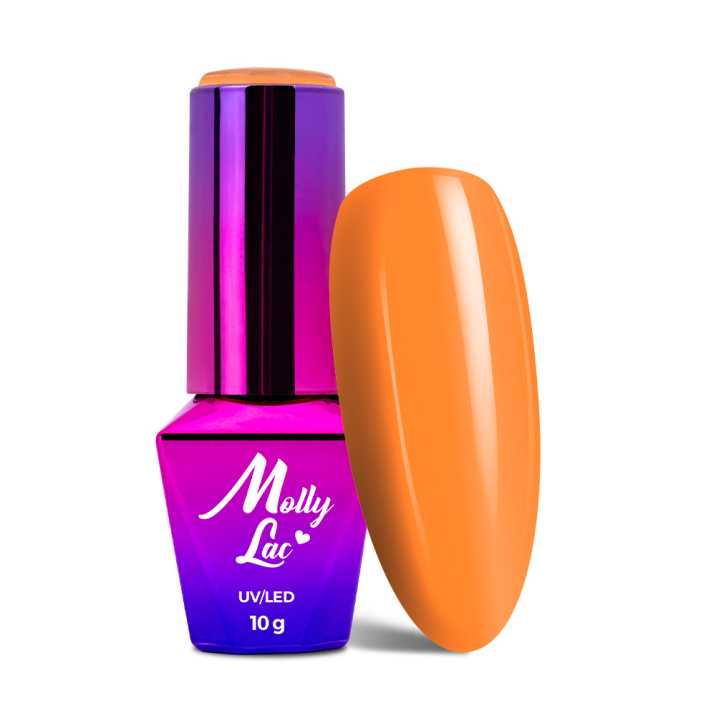 Lakier hybrydowy Molly Lac Bubble Tea Naranja 10ml Nr 133