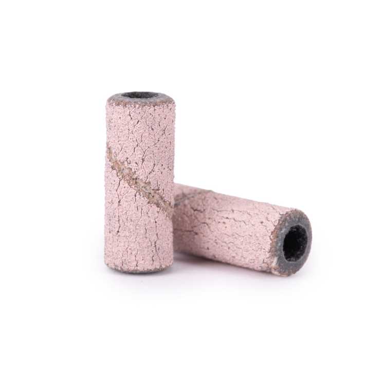 Kapturki ścierne przelotowe do manicure i pedicure mini różowe gradacja 240 ok.100 sztuk