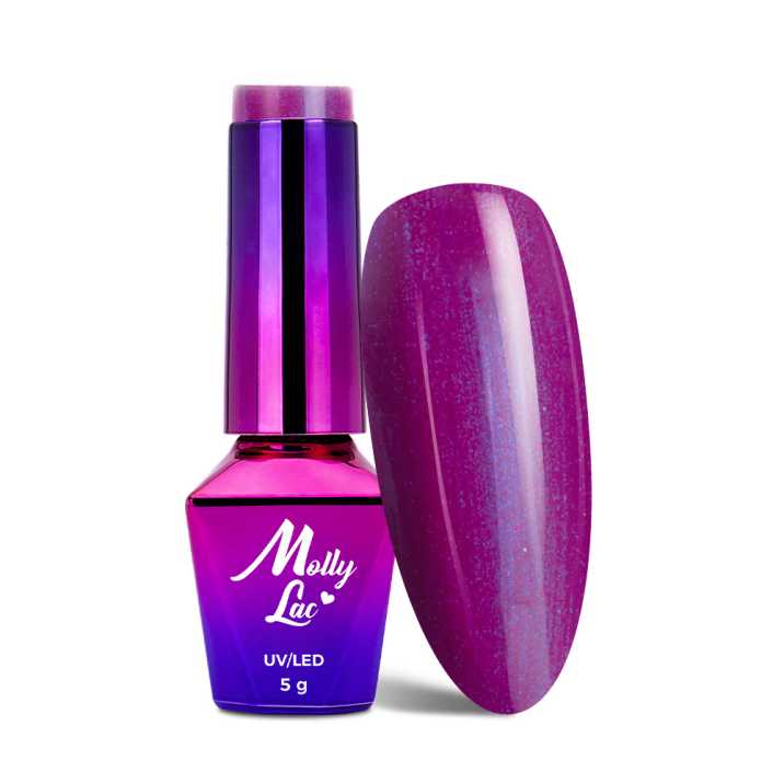 MollyLac Vernis hybride Bling it on ! Purple Chic 5 g No. 504