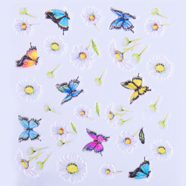 Naklejki biżuteryjne 5D samoprzylepne wypukłe akrylowe motyle Z-D3689