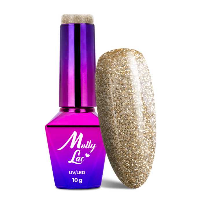 LAKIER HYBRYDOWY MOLLY LAC - QUEENS OF LIFE - RICH GOLD 10ml Nr 38