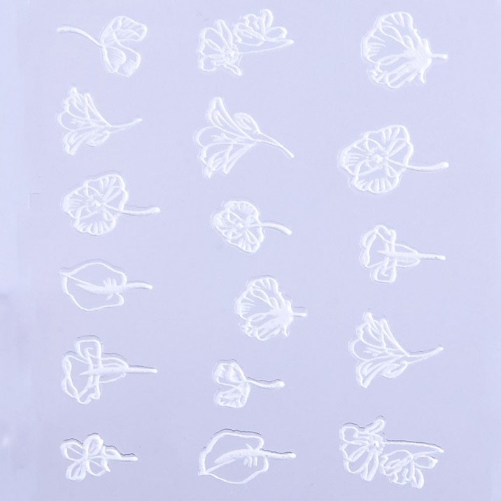 Naklejki biżuteryjne 5D samoprzylepne wypukłe akrylowe rośliny Z-D3075