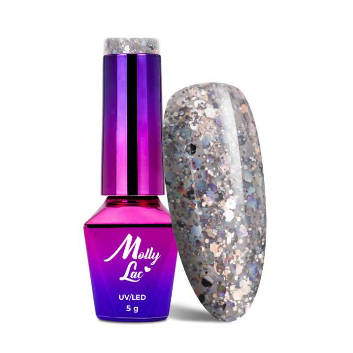 MollyLac Crushed Diamonds Vernis hybride Dreaming in Vegas 5 g No. 538